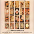 Vintage scrapbooking material set with 20 unique sheets of 100x142mm floral paper - Mystic Love