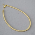 Minimalist gold plated mesh tube choker necklace with adjustable lobster clasp - Necklace