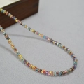 Bohemian colorful glass beaded necklace in multi-colored translucent style - Necklace