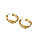 Pendientes de latón bañados en oro con forma irregular y textura orgánica minimalista - Dorado Pequeño
