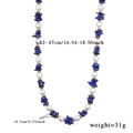 Détails du collier de perles et pierres de lapis-lazuli avec dimensions précises - Style Perles Lapis-Lazuli Fait Main (Style 1)