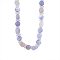 Collana di perle in agata naturale e quarzo rosa con trame di pietre preziose miste - Collana (Style 1)