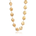 Gedetailleerde close-up van vintage gouden schelp ketting op witte achtergrond - Gouden Schelp Stijl (Style 1)
