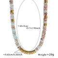 Detaillierte Maße der handgefertigten Tigerauge-Perlenkette mit Edelstahl-Zwischenperlen - Shoushan Stone (Shoushan-Necklace)