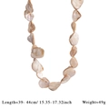 Close-up of baroque pearls on stainless steel Figaro chain beach necklace - Baroque Irregular Beaded Style (Style 2)