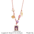 Boho shell and evil eye pendant necklace with red white braided cord and tarot charm - Style 4