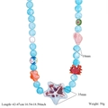 Collana di perle colorate a tema oceano con stelle marine, granchi e ciondoli a conchiglia - A (Perline Multicolore)