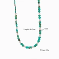 Dettaglio della collana con perle di turchese a cuore e perle irregolari con misure - Perline a Cuore Turchese (Style 3)