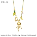 Dettaglio della collana in corda di cotone colorata con ciondolo a medusa dorata - Collana in Cordino Intrecciato Colorato con Ciondolo Medusa (10-8-003)