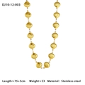Golden shell-shaped stainless steel waist chain for women with 75+5cm length - Continuous Shell Link Chain Outline Style (10-12-003)
