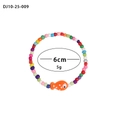 Colorful beaded bracelet with orange fish charm and 6cm diameter size details - Orange Polka Dot Fish Bracelet (DJ10-25-009)