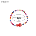 Colorful beaded bracelet with a red polka dot fish charm, 6cm diameter, 5g weight - Red Polka Dot Fish Bracelet (DJ10-25-010)