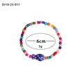 Colorful beaded bracelet with blue polka dot fish pendant, 6cm diameter, 5g weight - Blue Polka Dot Fish Bracelet (DJ10-25-011)