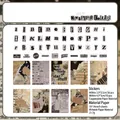 Vintage Collagen-Set im Zeitungsstil mit Alphabet-Aufklebern für Scrapbooking DIY - Alte Zeitung Collage