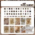 Bastelset Coffee Mark mit Vintage-Aufklebern und Alphabet-Papier für Scrapbooking - Kaffeeabdruck