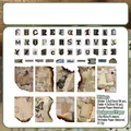 Vintage-Collage-Set mit 46 Aufklebern und 9 strukturierten Hintergrundpapieren - Brennender Alltag