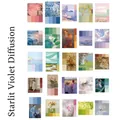 Impressionist art sticker set featuring 25 vintage oil painting color palette designs - Starry Violet