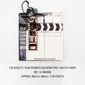 Retro filmstijl notitieblokset met clapperboard motieven en 120 memo vellen - Filmdagboek