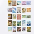 Chunri Gallery PET stickers featuring 25 vintage impressionist oil painting art designs - Kitano Golden Yarn