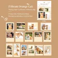 Orange cat photography stickers, 45 pieces set for scrapbooking and journaling - 45 Sheets Pack / Vibrant Orange Cat
