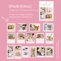 45 pieces of fluffy kitten themed animal stickers set for journaling and creative writing - 45 Sheets Pack / Soft Furry Kitten