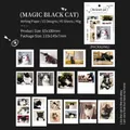 Cute black cat themed sticker set with 45 pieces of matte writable animal lomo stickers - 45 Sheets Pack / Mysterious Black Cat