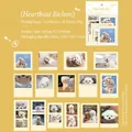 Bichon Frise animal pet sticker set with 45 writing paper pieces for DIY decor - 45 Sheets Pack / Heartbeat Bichon