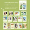 Golden Retriever photo stickers, 45-piece writable DIY animal LOMO pack for journaling - 45 Sheets Pack / Golden Retriever Baby
