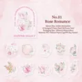 Floral PET and vellum paper stickers with Rose Love theme for scrapbooking decor - Rose Love