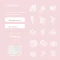 Pegatinas PET Rose Mirage con brillo de nácar para manualidades DIY, set de 15 piezas - Espejismo de Rosa