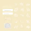 Pegatinas PET Flower Secret con acabado nácar para decoración de diarios y DIY - Secreto de Flores