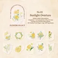 Adesivi floreali Sunshine Prelude in PET per scrapbooking con girasoli e rose decorative - Ouverture al Sole