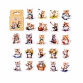 Set di adesivi Naughty Cat con illustrazioni ad acquerello per DIY journaling - Gatto Birichino