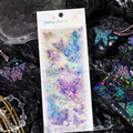 Zweiteiliges Set aus goldfarbenen Schmetterlingsaufklebern mit Laser-Hologramm-Effekt - Iris