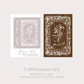 Vintage houten stempel Summer Flower Island met tekst Meaning Life voor DIY planners - Midzomer Bloemeneiland