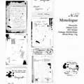 Nastro PET vintage serie Monologue con motivi di lettere e calligrafia 50mm x 2m - Monologo