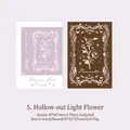 Retro rose pattern wooden stamp with beech wood finish for DIY scrapbooking and crafts - Glimmering Flower Shadow