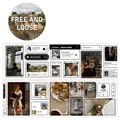 Ruban adhésif style réseaux sociaux avec interface UI et cadres photo pour scrapbooking - Libre et Décontracté