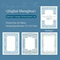 Adesivi decorativi in carta speciale floreale blu, 3 design e 30 fogli per scrapbooking - Fiore del Mare Blu