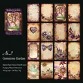 Set di 48 fogli di carta vintage Jewel Garden con illustrazioni Secret Realm - Giardino di Pietre Preziose