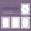 Cornici di carta vintage viola Monet per scrapbooking con eleganti motivi floreali - Viola Monet