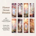 Floral PET bookmark set with fantasy arch designs for artistic book marking - Sanskrit Flora Sea