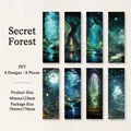 Marcapáginas de PET Forest Whisper para diario DIY con 8 diseños vintage de fantasía - Secretos del Bosque