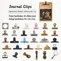 Vintage DIY scrapbook stationery set with 30 hollow card patterns and metal clips - Scrapbook Clips