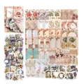 Vintage planten en bloemen PET stickerset met 100 stuks voor journaal decoratie - Botanische Encyclopedie