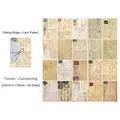 Detailansicht von 20 Vintage-Manuskriptpapieren mit Briefmotiven für Scrapbooking-Projekte - Reisendes Skript