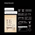 Set de 12 tampons en bois Daily Record avec icônes météo et sport pour journaux - Planificateur quotidien