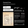 Set de 12 tampons en bois Planned Time pour la planification de journaux et DIY - Temps Planifié