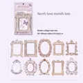 Vintage frame stickers in light purple and beige for scrapbooking, pack of 10 pieces - Midnight Moon