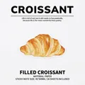 Note adesive a forma di croissant con illustrazione realistica di pane 45x84mm - Cornetto Farcito